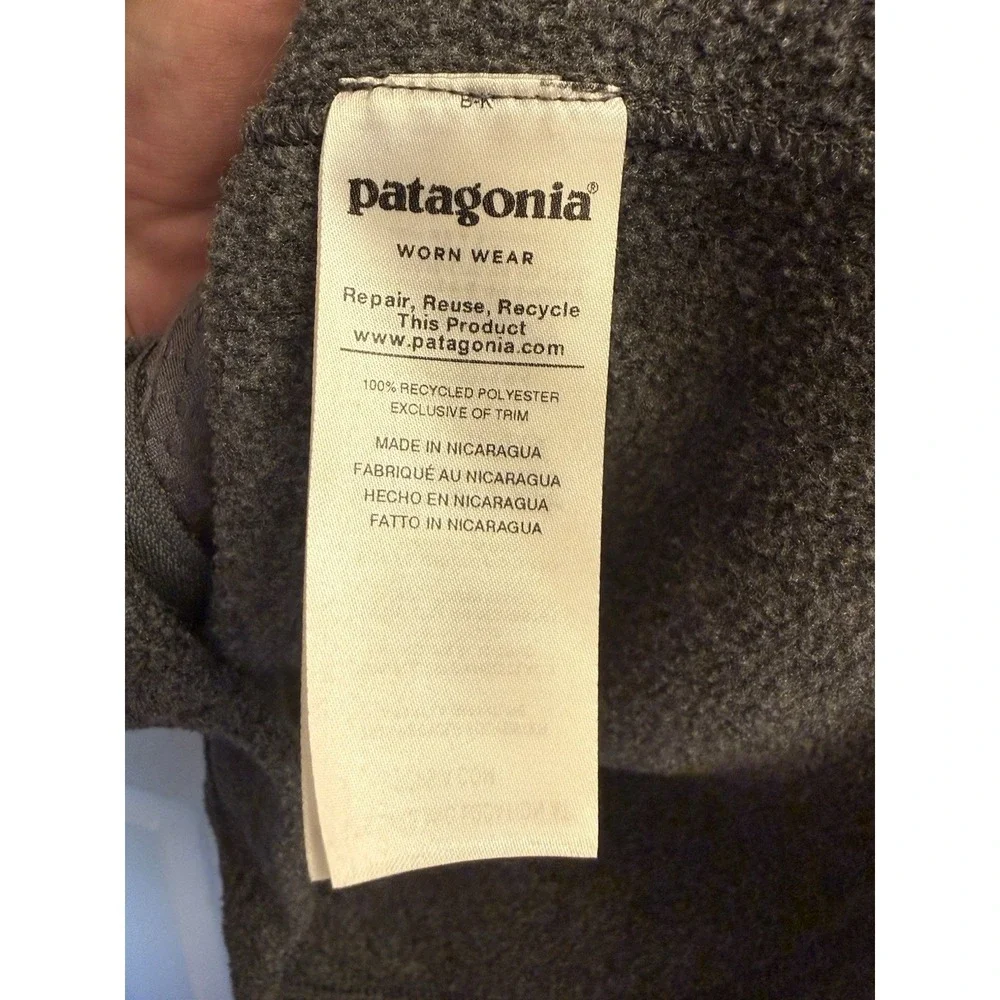 Patagonia Synchilla Fleece Vest Mens Medium Gray Full Zip Outdoor EUC